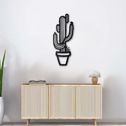 Décoration murale métal Cactus industrielle